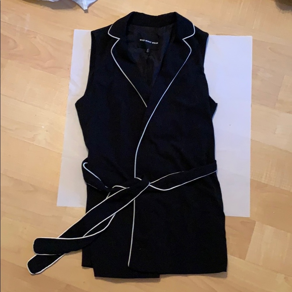 Who What Wear Black tie Vest